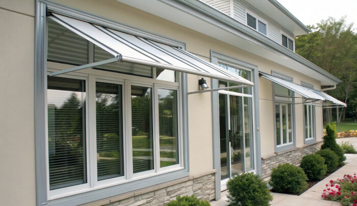 дом с алюминиевыми окнами