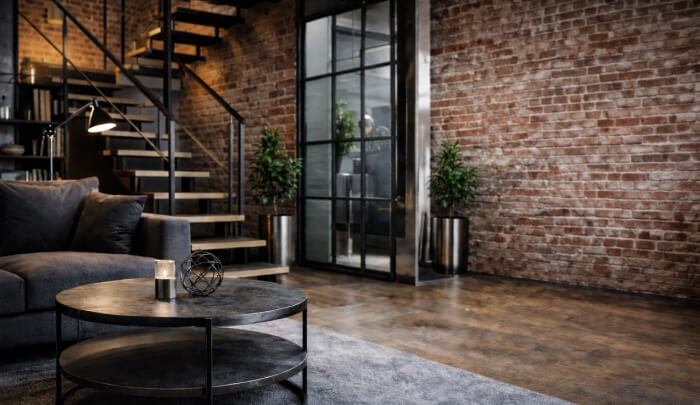 металл в интерьере