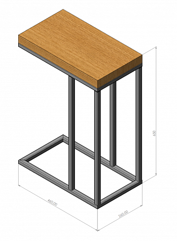 Столик приставной индастриал lzm 1