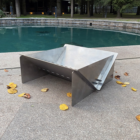 Очаг для костра lzm firepit 430 складной нержавеющая сталь