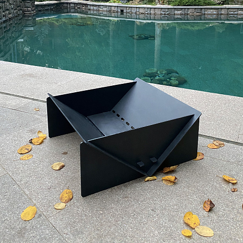 Очаг для костра/мангал lzm firepit 8 складной сталь, огнеупорная краска